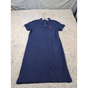 Polo Ralph Lauren Navy Blue Short Sleeve Polo Dress Embroidered Pony Size‎ S